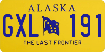 AK license plate GXL191