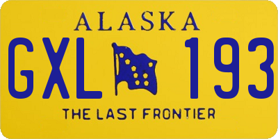 AK license plate GXL193