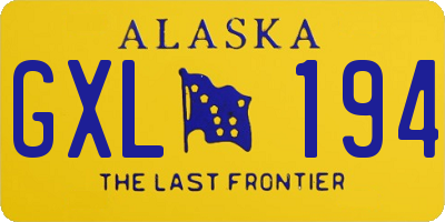 AK license plate GXL194