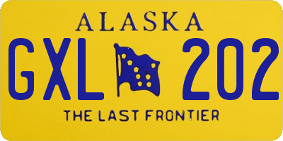 AK license plate GXL202