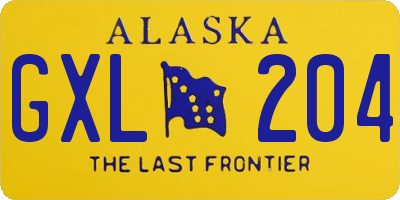 AK license plate GXL204