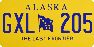 AK license plate GXL205