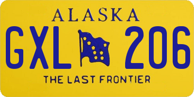 AK license plate GXL206