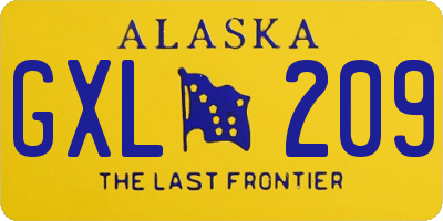 AK license plate GXL209