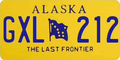 AK license plate GXL212