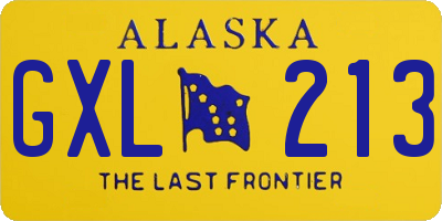 AK license plate GXL213