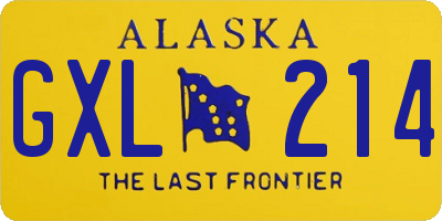 AK license plate GXL214