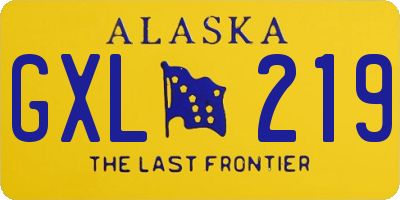 AK license plate GXL219