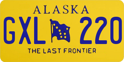 AK license plate GXL220