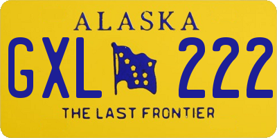 AK license plate GXL222