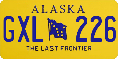 AK license plate GXL226