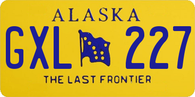 AK license plate GXL227