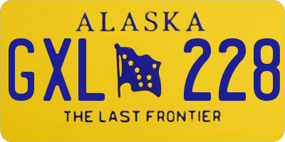 AK license plate GXL228