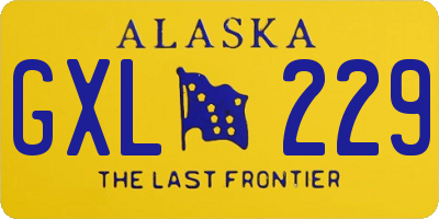 AK license plate GXL229