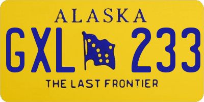 AK license plate GXL233