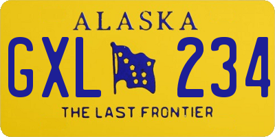 AK license plate GXL234