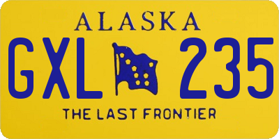 AK license plate GXL235