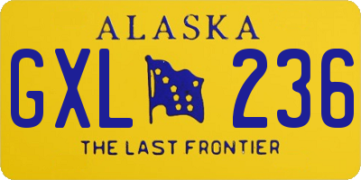 AK license plate GXL236