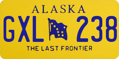 AK license plate GXL238