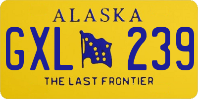 AK license plate GXL239