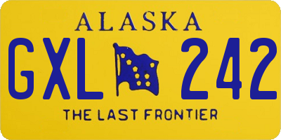 AK license plate GXL242