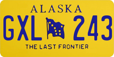 AK license plate GXL243