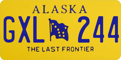 AK license plate GXL244