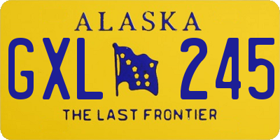 AK license plate GXL245