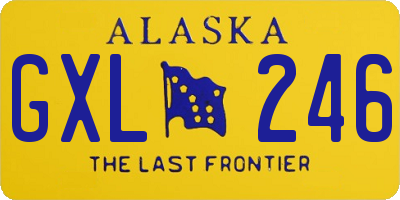 AK license plate GXL246