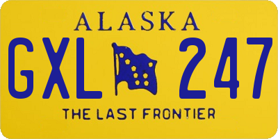 AK license plate GXL247