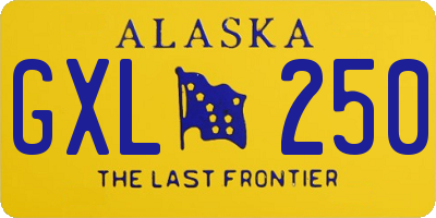 AK license plate GXL250