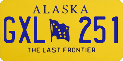 AK license plate GXL251
