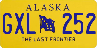 AK license plate GXL252
