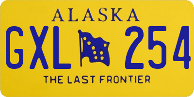 AK license plate GXL254