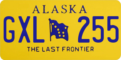 AK license plate GXL255