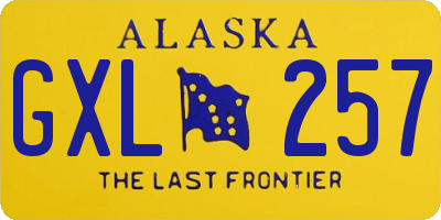 AK license plate GXL257