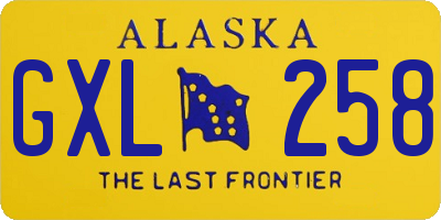 AK license plate GXL258