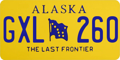 AK license plate GXL260