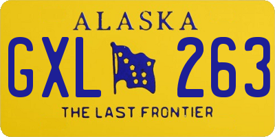 AK license plate GXL263