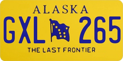 AK license plate GXL265