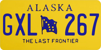 AK license plate GXL267