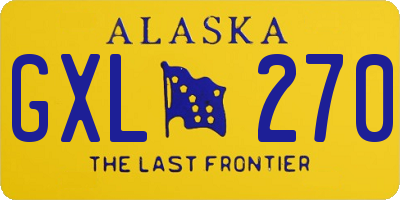 AK license plate GXL270