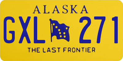 AK license plate GXL271