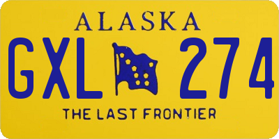 AK license plate GXL274