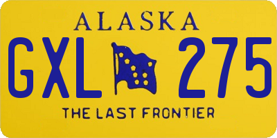 AK license plate GXL275