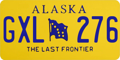 AK license plate GXL276