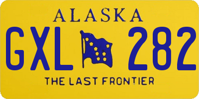 AK license plate GXL282