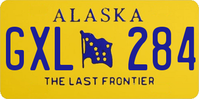 AK license plate GXL284