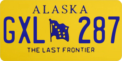 AK license plate GXL287