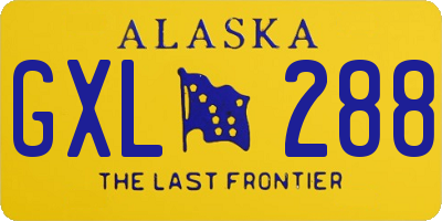 AK license plate GXL288